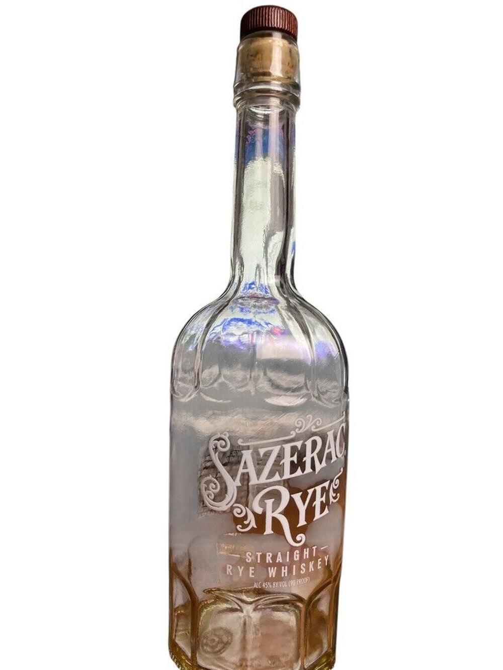Sazerac Rye Straight Whiskey Empty Bottle750ML Collector Display Bar Man Cave